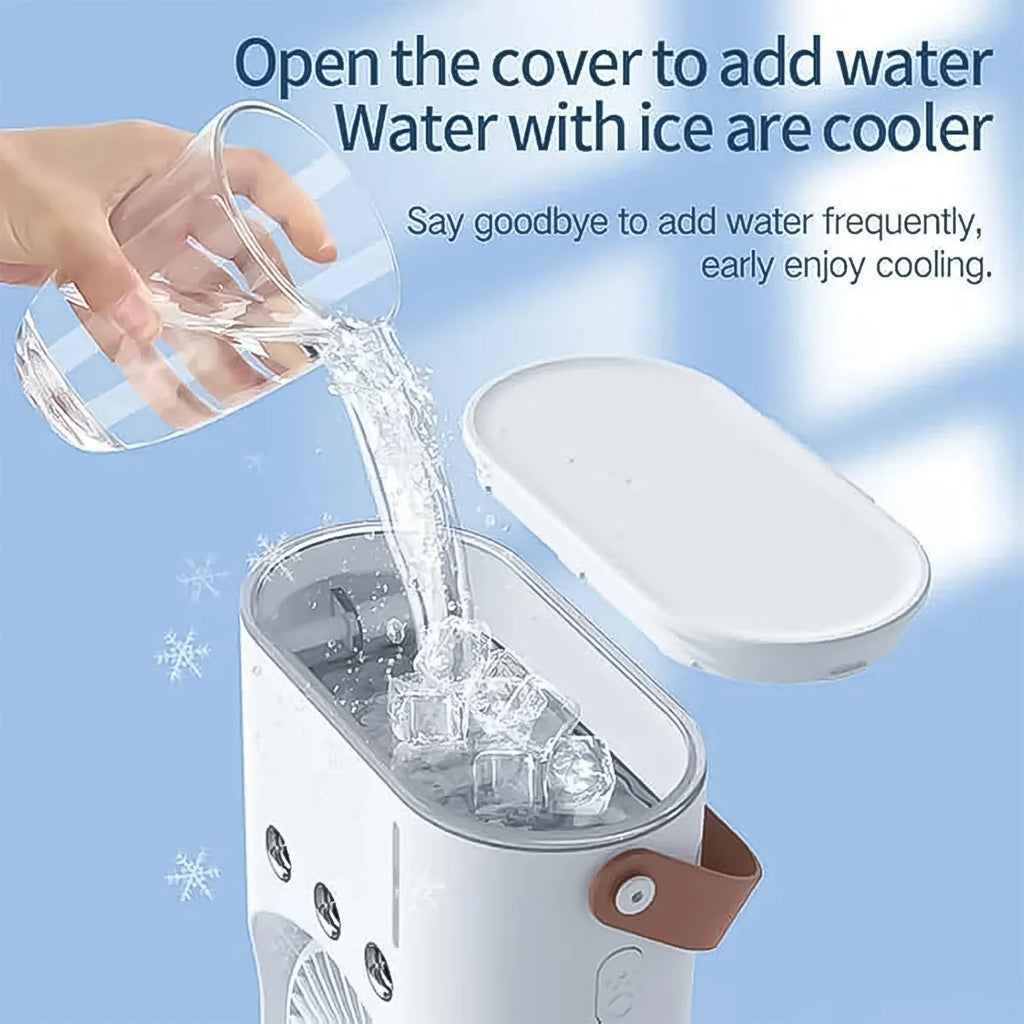 ❄️ Electric Double-Head Air Cooler Fan with Mist & Remote