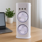 ❄️ Electric Double-Head Air Cooler Fan with Mist & Remote