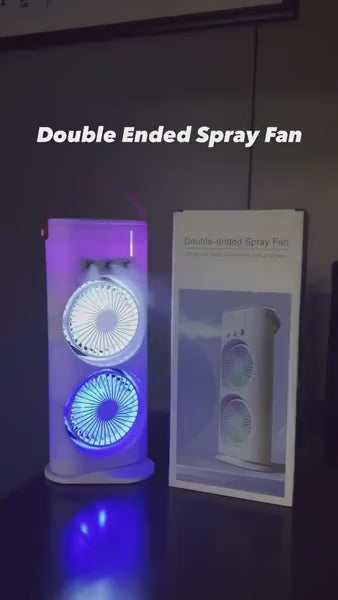❄️ Electric Double-Head Air Cooler Fan with Mist & Remote